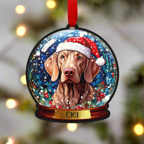 Weimaraner Snow Globe Decoration